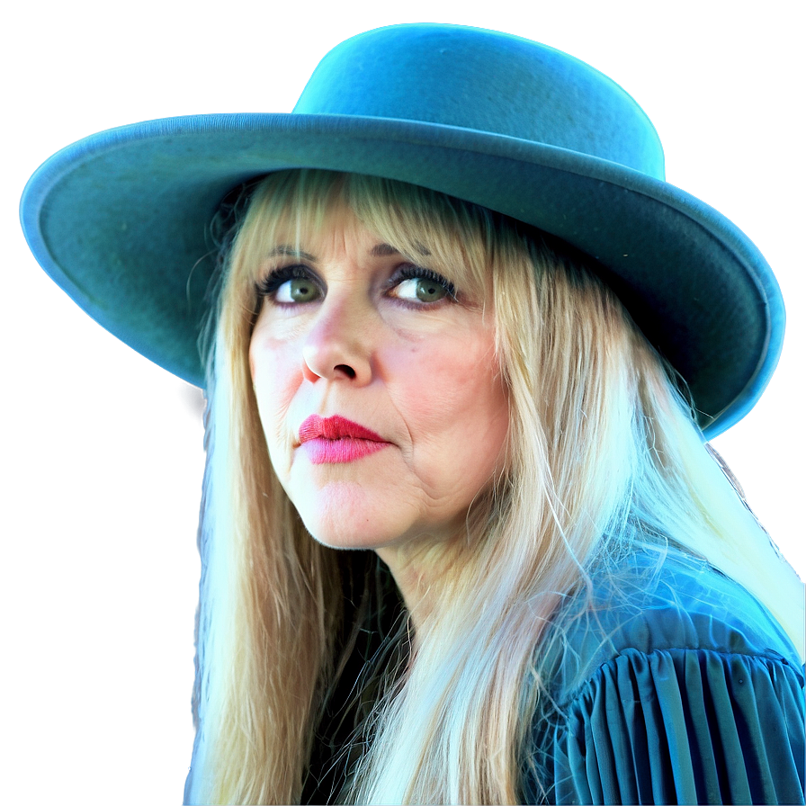 Stevie Nicks In Hat Png 06252024 PNG