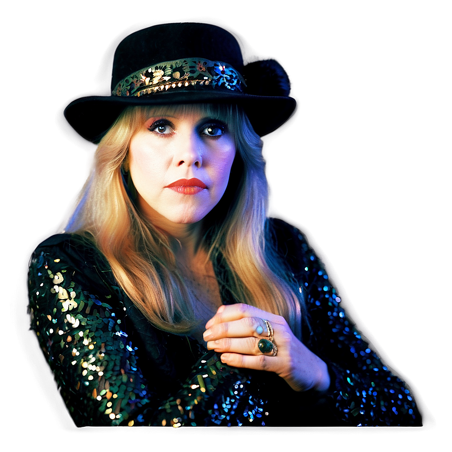 Stevie Nicks In Sequins Png Fes52 PNG