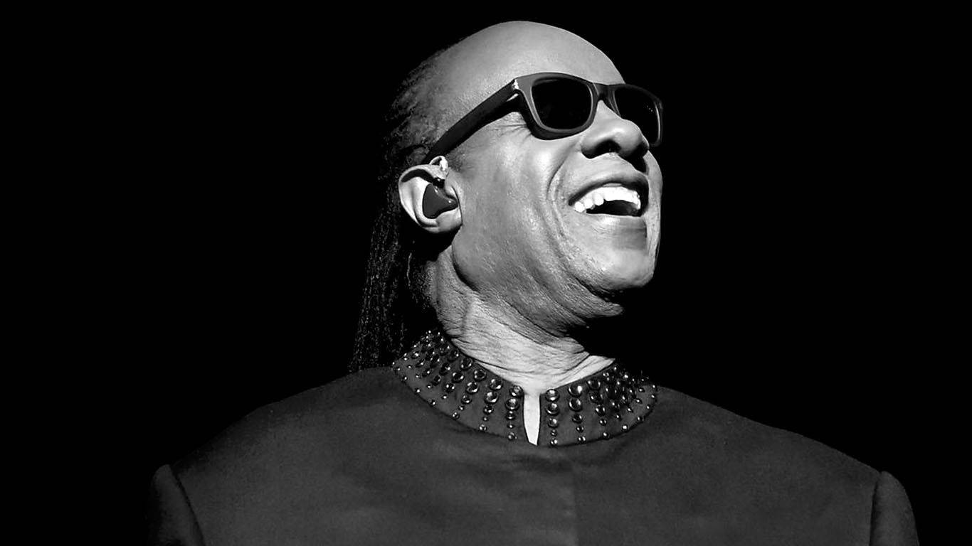 Stevie Wonder Black And White Picture