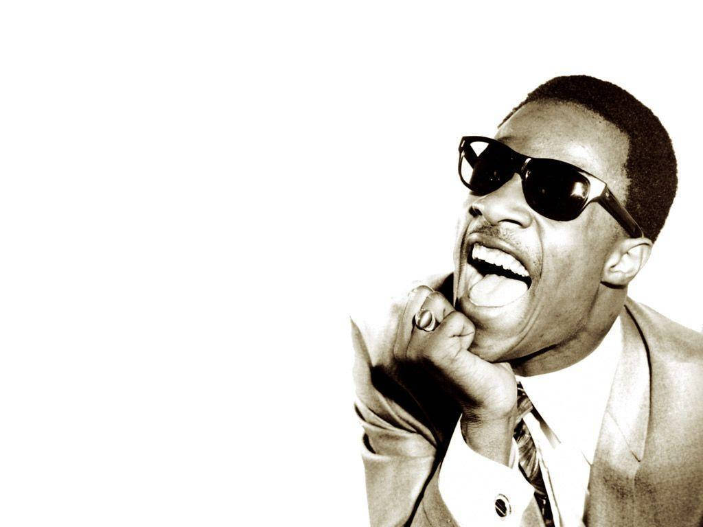 Stevie Wonder Wide Mouth Laughing Wallpaper
