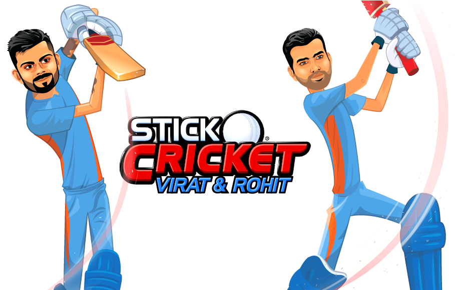 Stick Cricket Viratand Rohit PNG