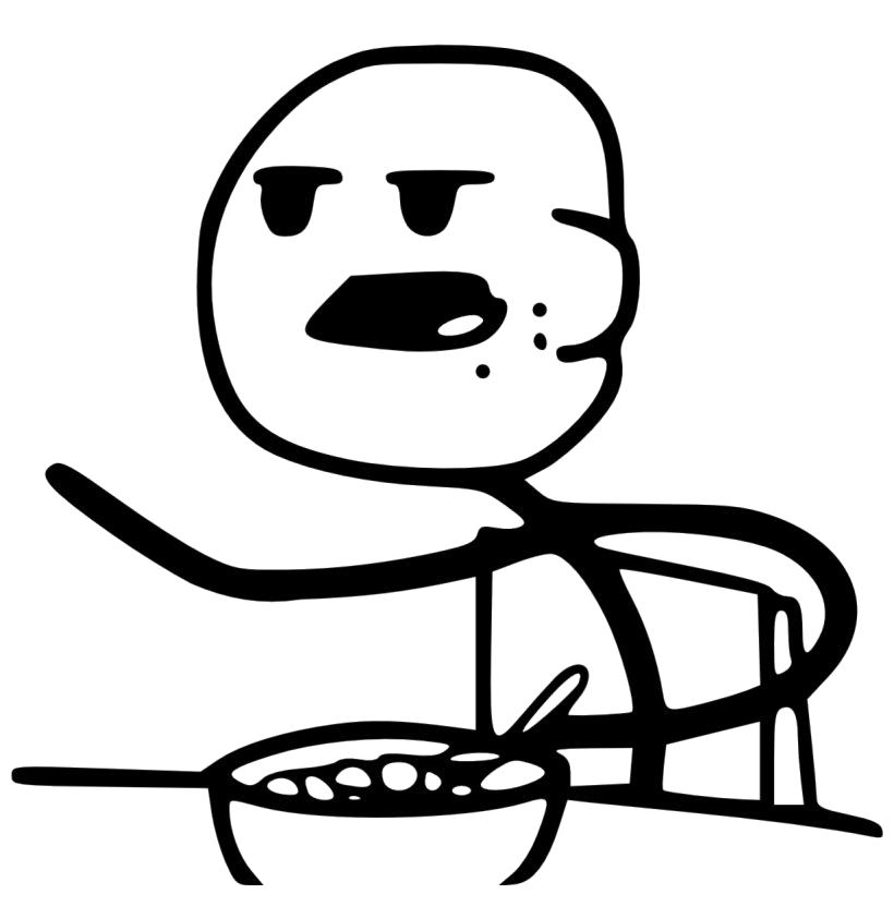 Stick Figure Cereal Disappointment PNG