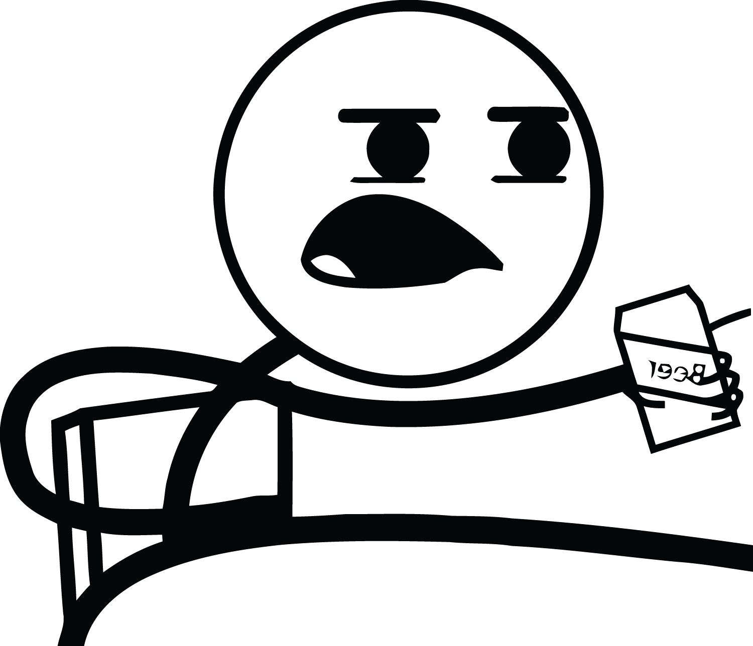 Stick Figure Character Unhappy With Cereal1998 PNG