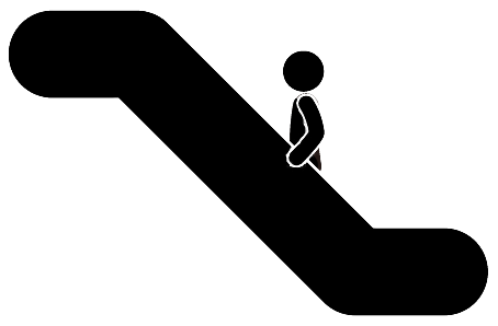 Stick Figure Escalator Icon PNG
