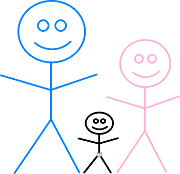 Stick Figure Family Drawing PNG