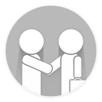 Stick Figure Handshake Icon PNG