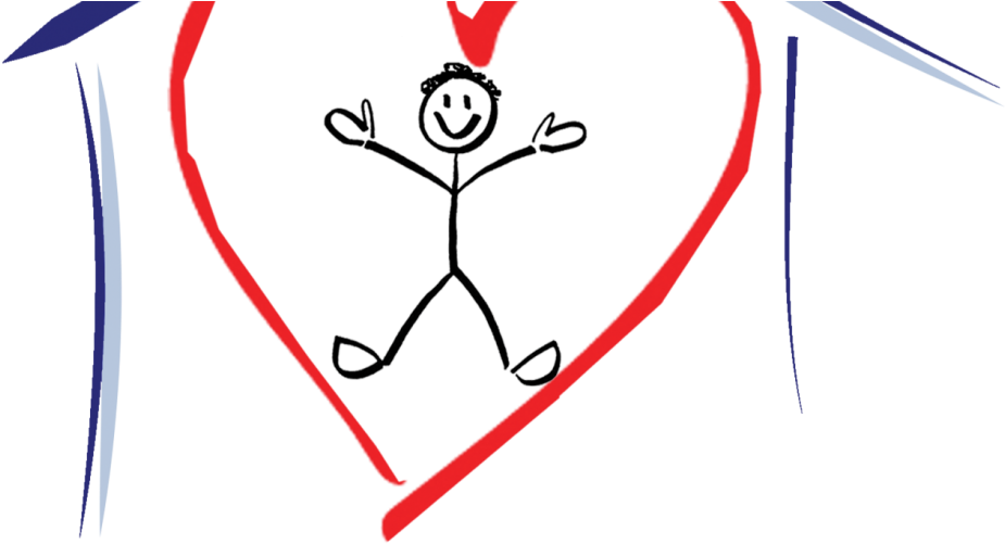 Stick Figure Heart Doodle PNG