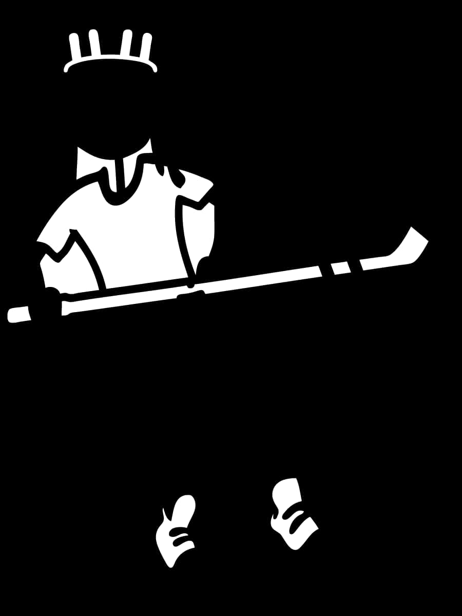 Stick Figure Hockey Player Silhouette PNG