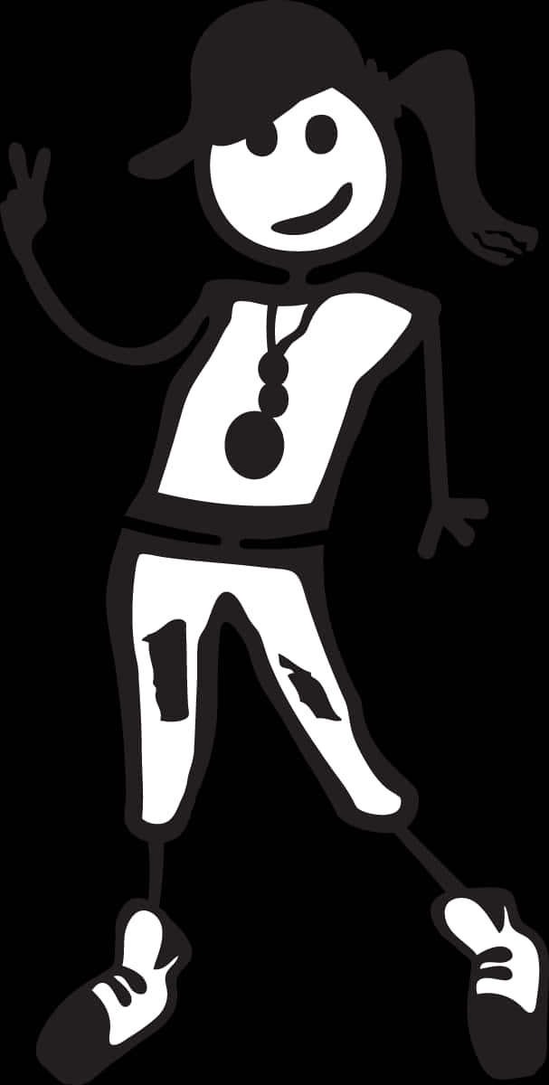 Stick Figure_ Waving_ Hello PNG