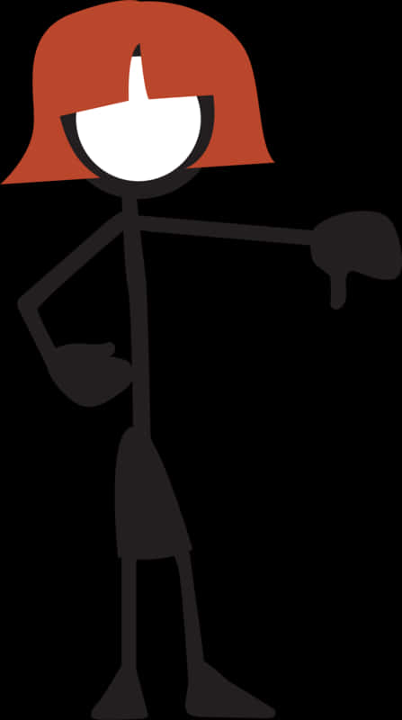 Stick Figure With Red Hair.png PNG