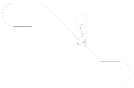 Stick Figureon Escalator PNG