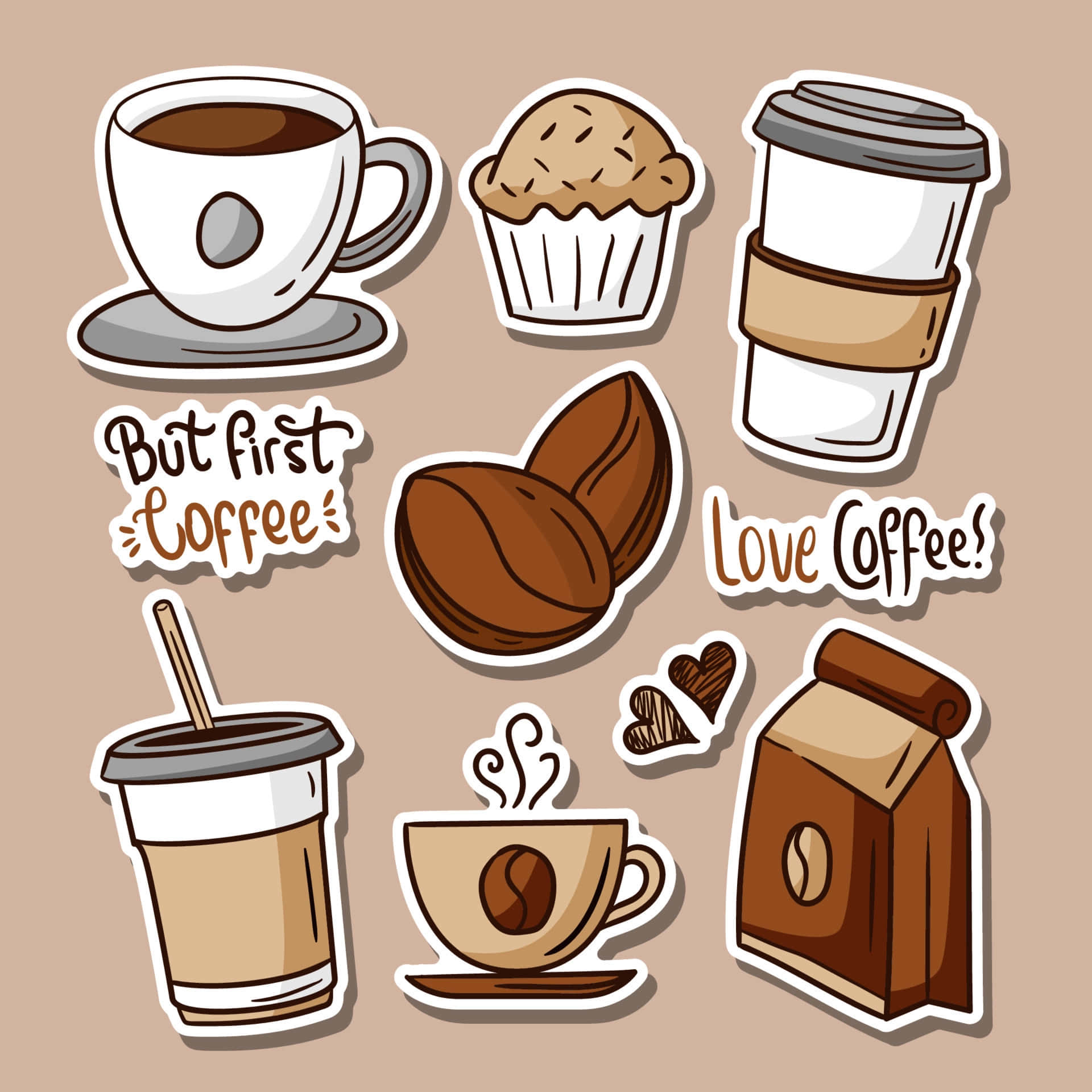 Coffee And Coffee Related Stickers