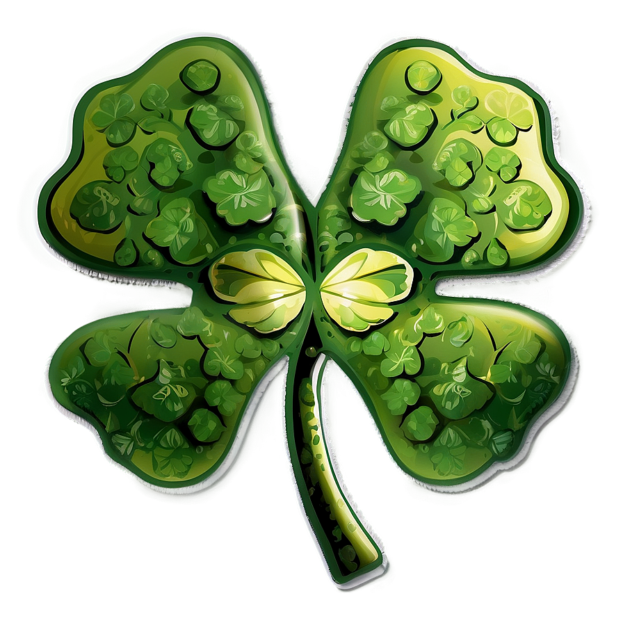 Sticker Style Four Leaf Clover Png Rbk PNG