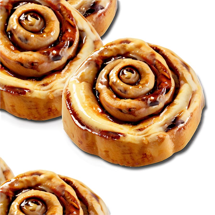 Sticky Cinnamon Roll Cluster Png 06122024 PNG
