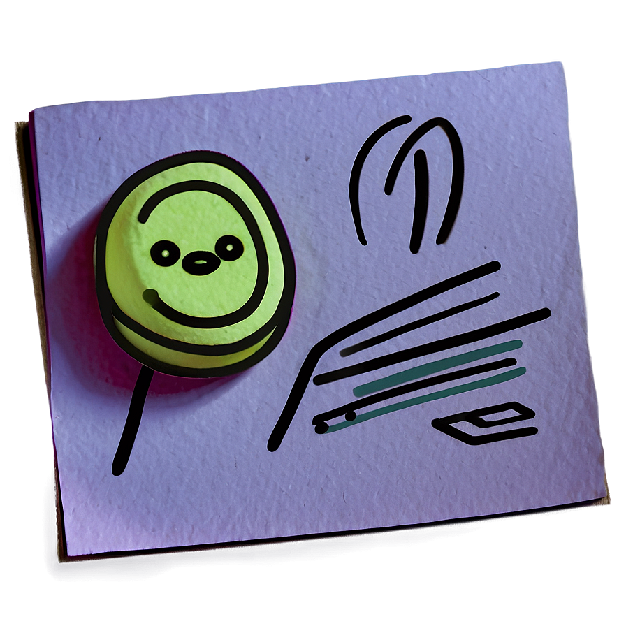 Sticky Note With Drawing Png Kwb3 PNG