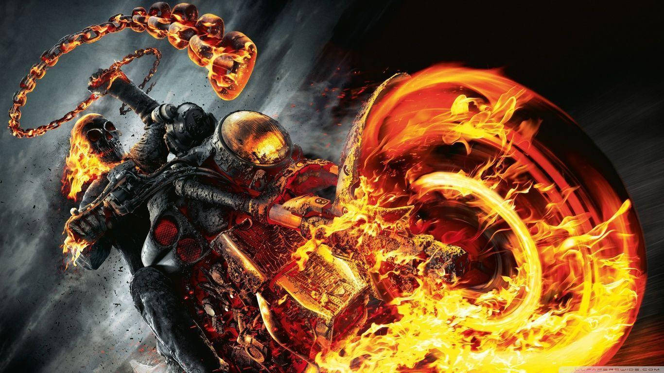 Stilfuld Ghost Rider Art Wallpaper