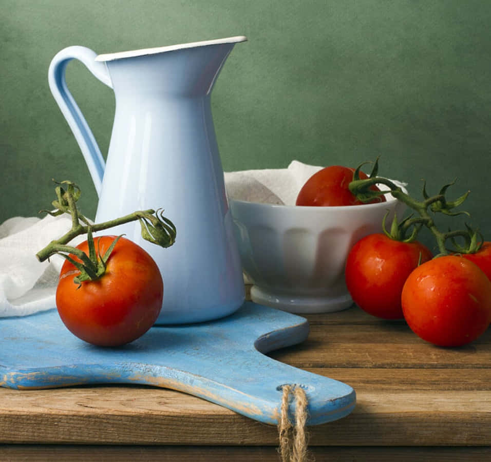 Stilllebenbild Mit Roten Tomaten