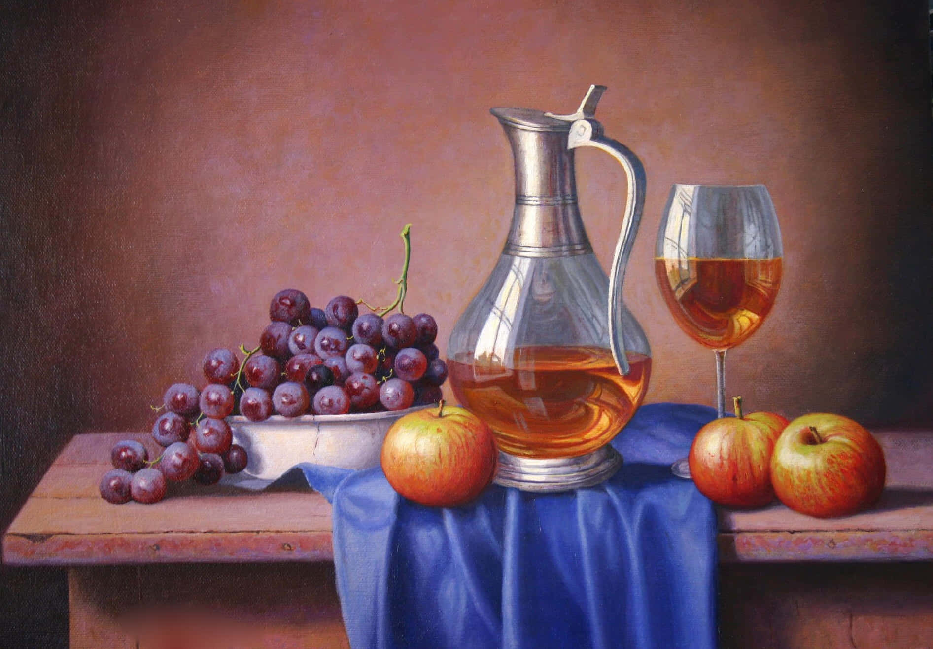 Grapes And Apples Still Life Picture