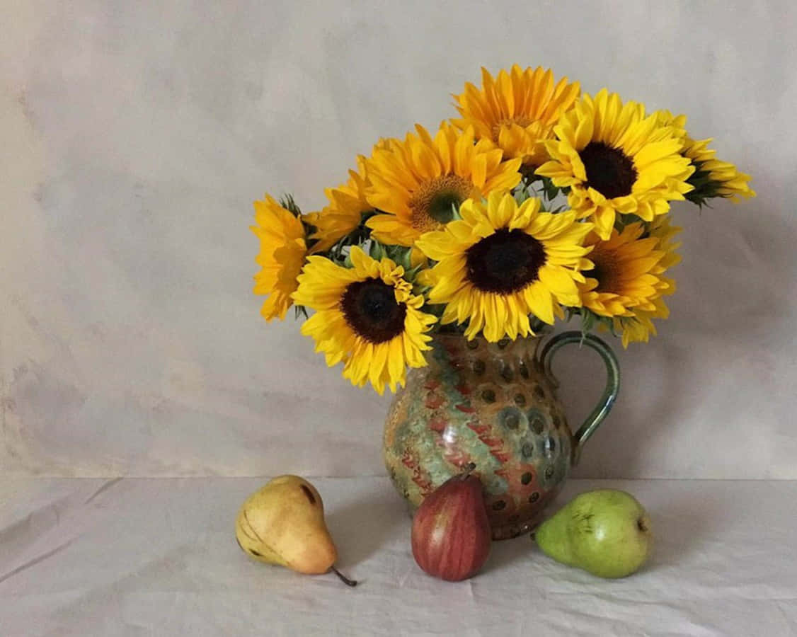 Sunflowers And Pears Still Life Picture