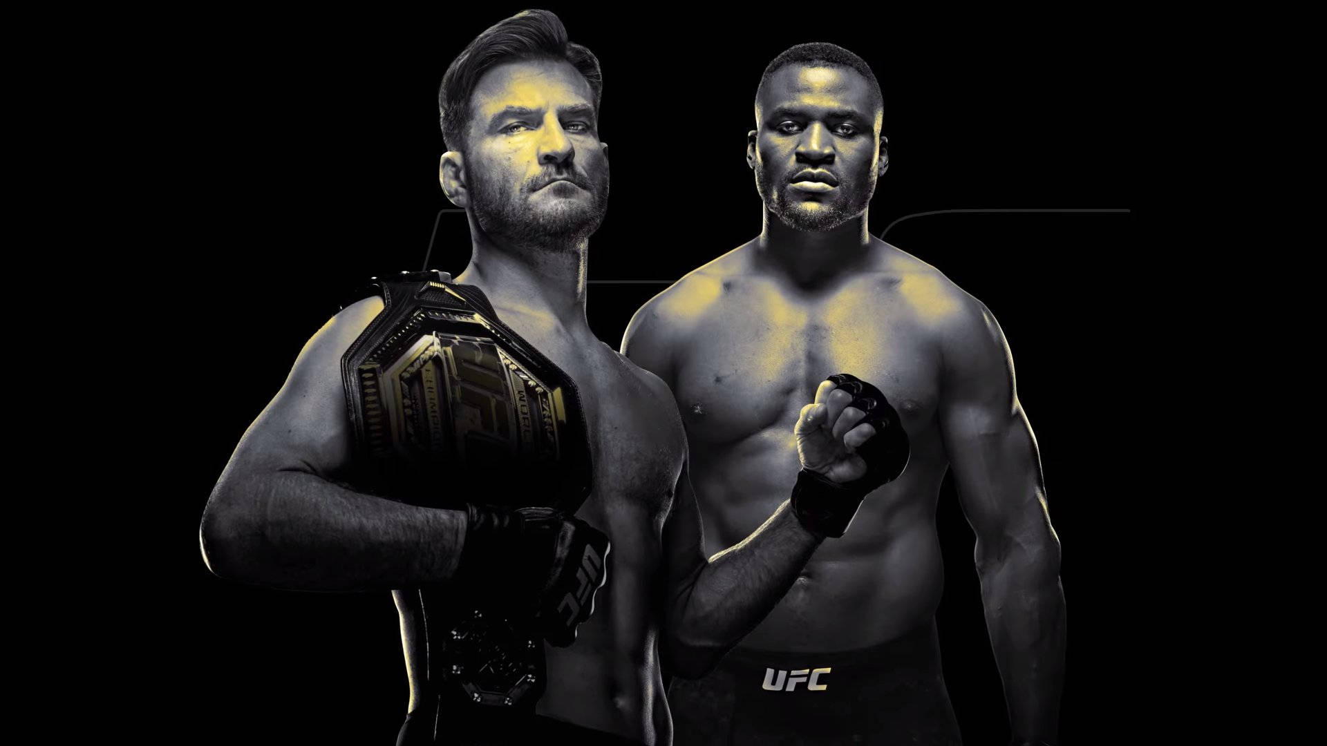 Stipe Miocic And Francis Ngannou Poster Wallpaper