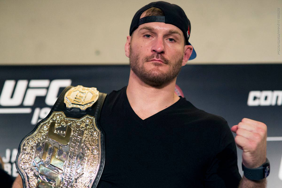 Pride of the Octagon, Stipe Miocic Posing with UFC Title Belt Wallpaper