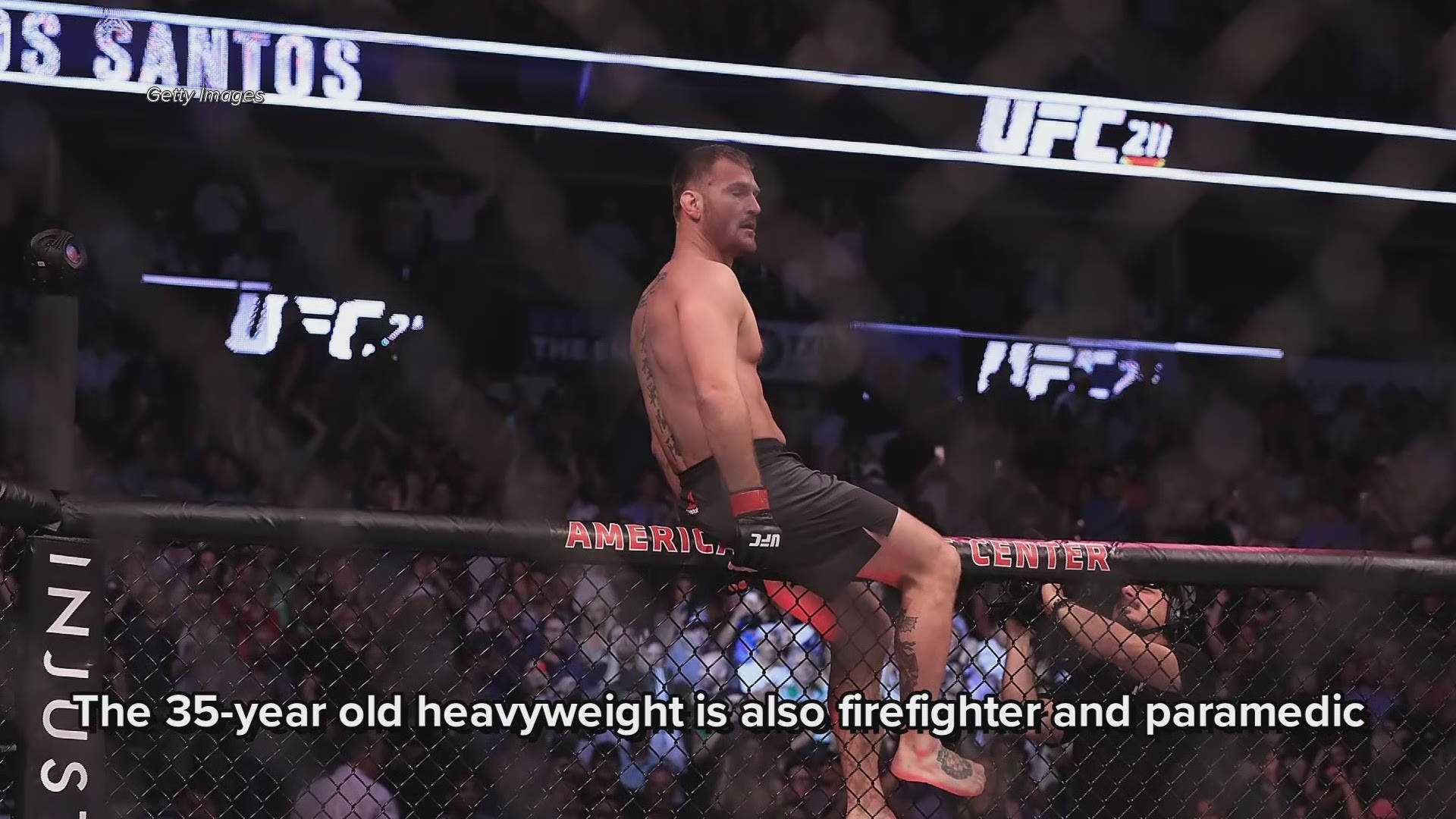 Stipe Miocic Stepping Into Octagon Wallpaper