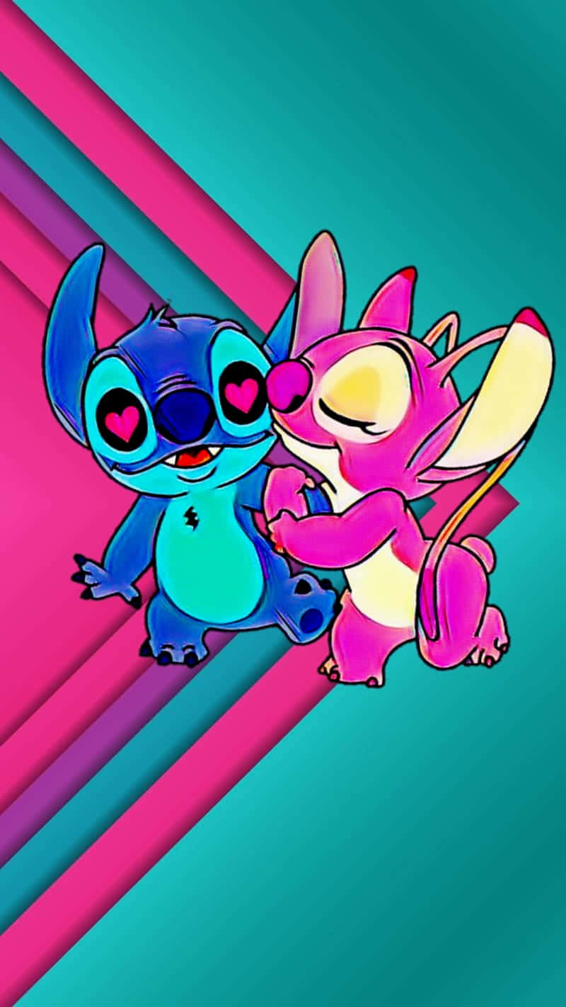 Download Stitch And Angel Couple Wallpaper | Wallpapers.com