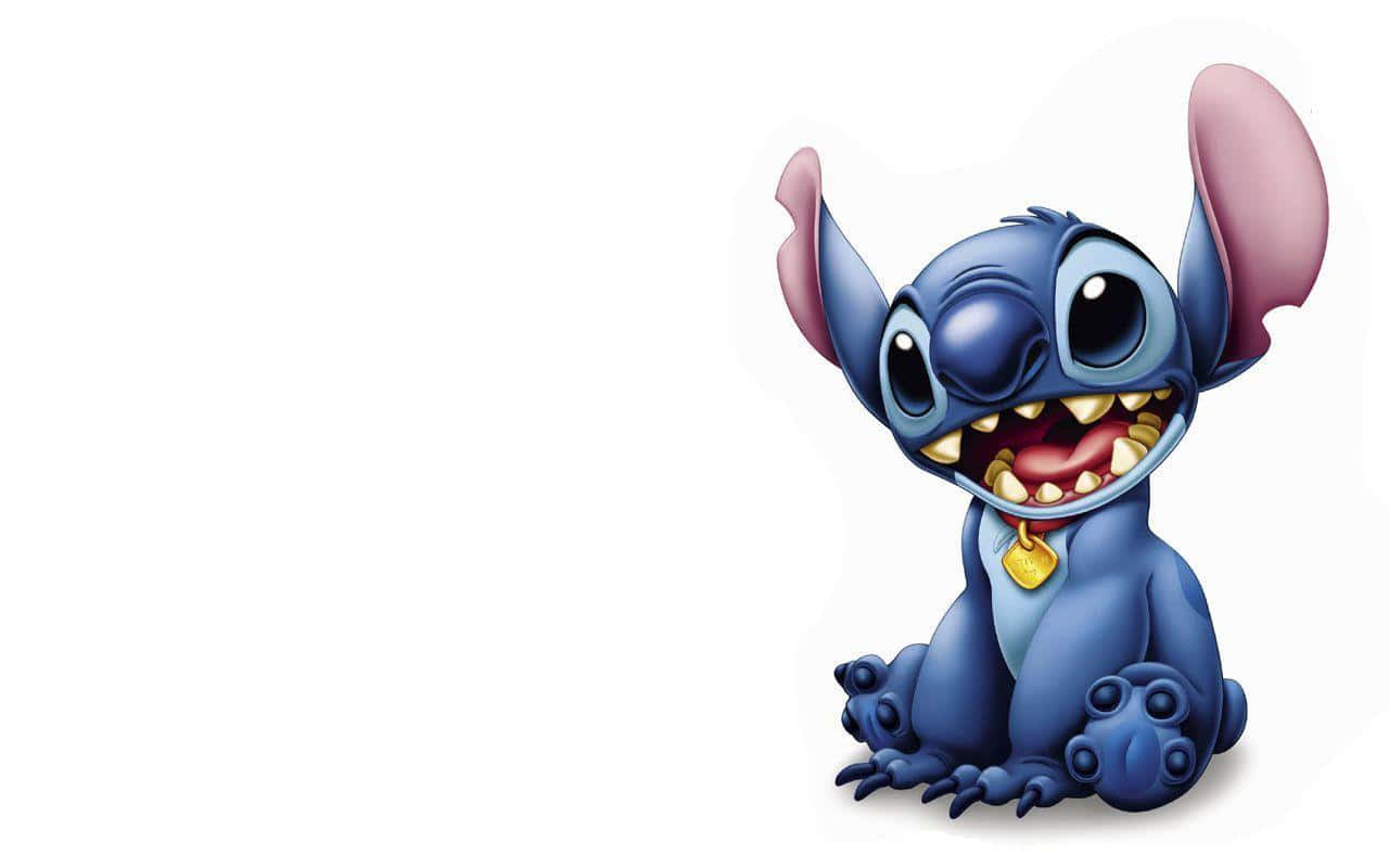 “ Disney's Stitch Surfing On An Imaginary Wave!”