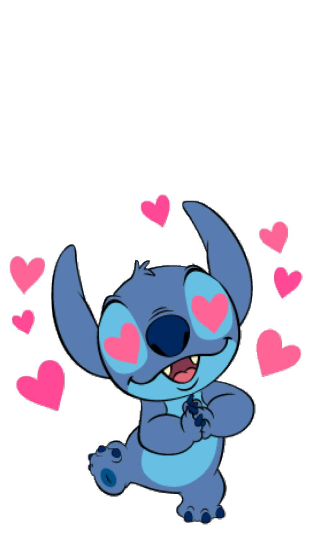 Download Stitch Disney With Heart Eyes Wallpaper | Wallpapers.com