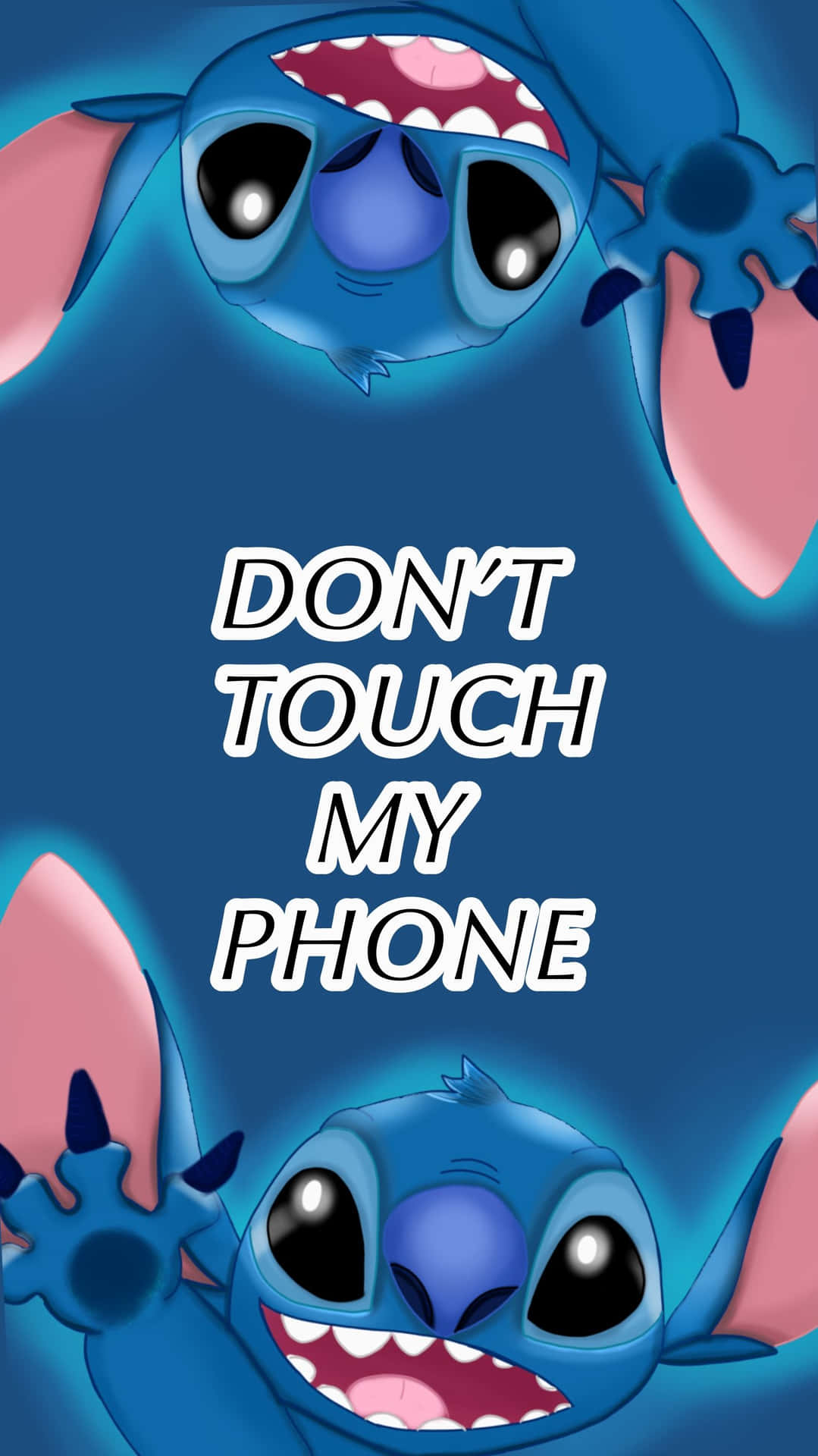 Download Stitch Dont Touch My Phone Wallpaper Wallpaper | Wallpapers.com