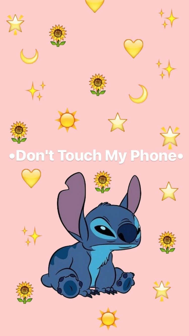 Stitch Dont Touch My Phone Wallpaper Wallpaper