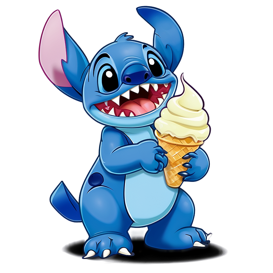 Stitch Eating Ice Cream Png 34 PNG