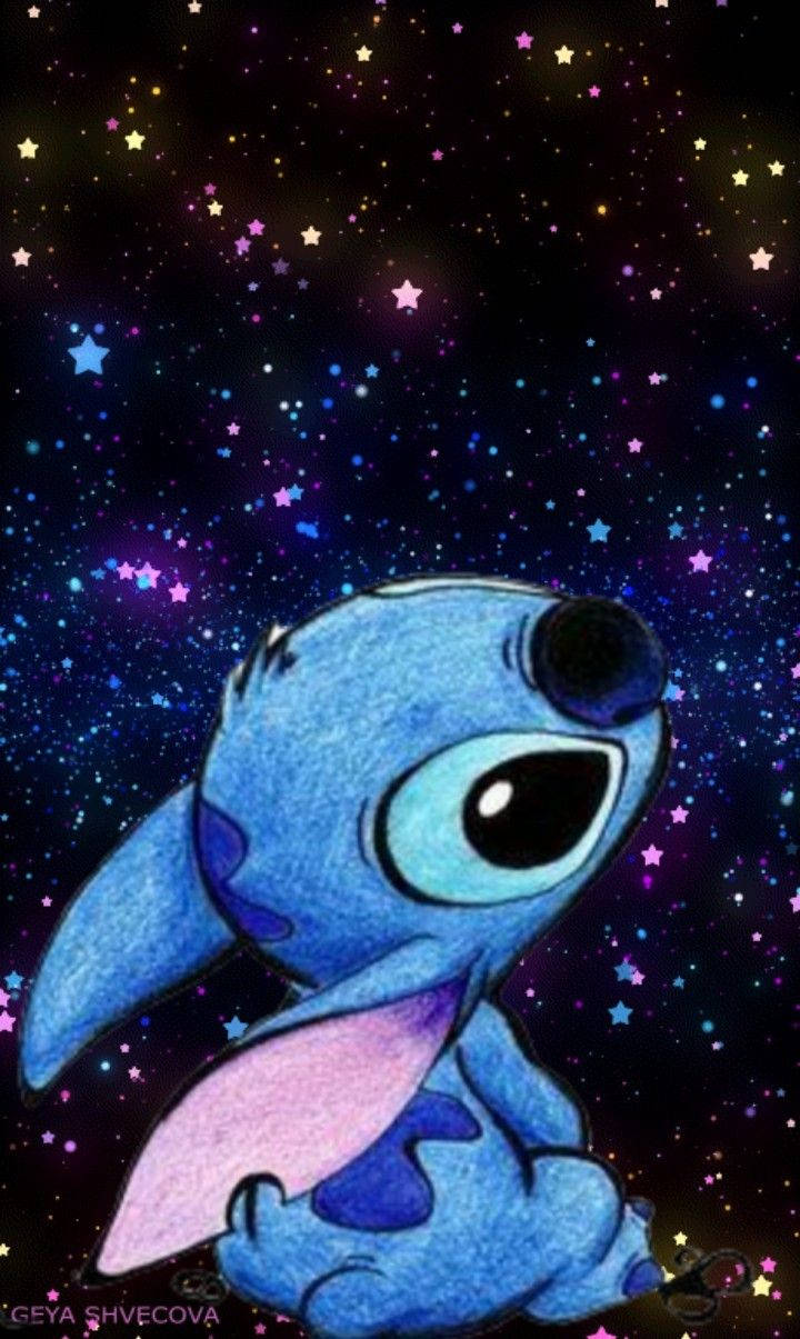 Upptäcken Värld Av Möjligheter Med Stitch Galaxy. Wallpaper