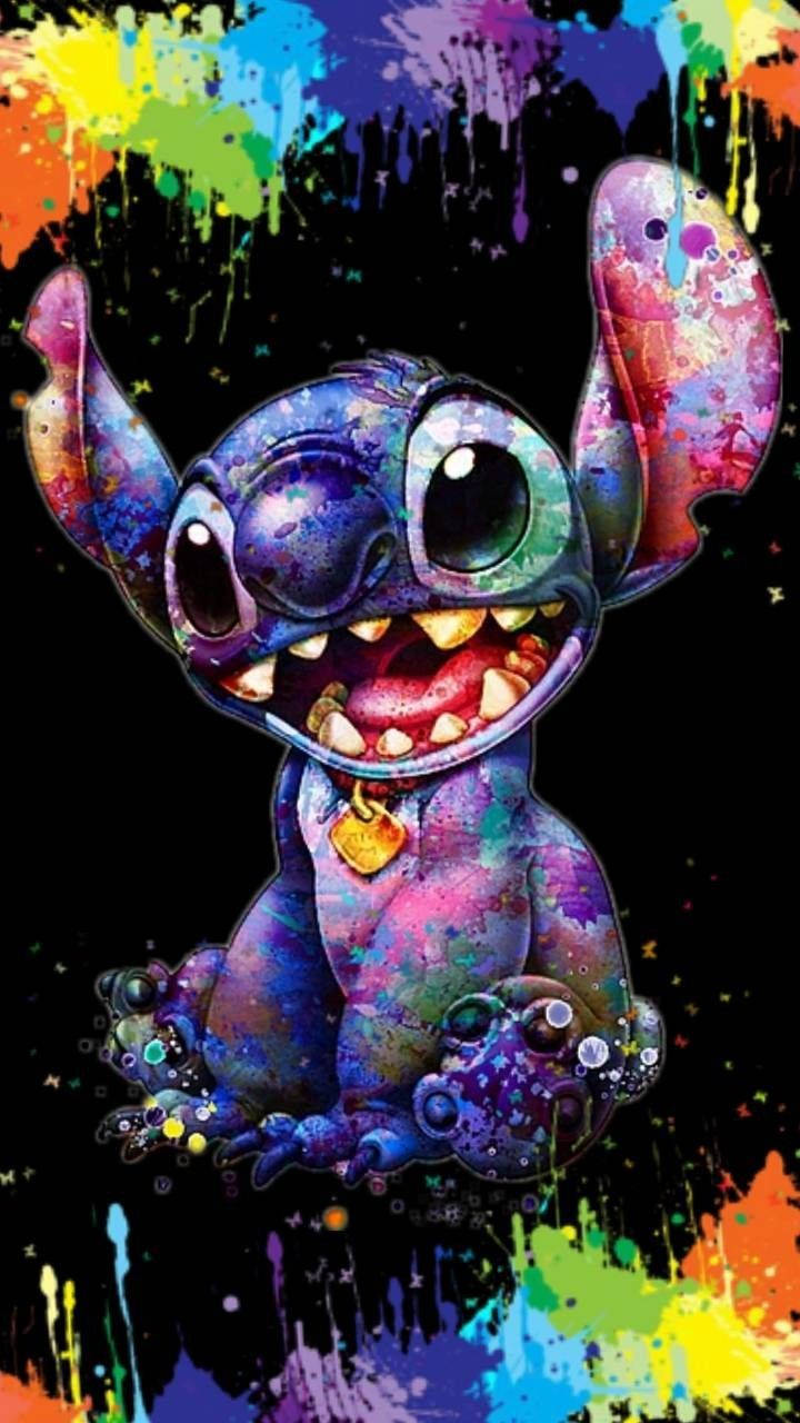 Vibrant Stitch Galaxy Wallpaper