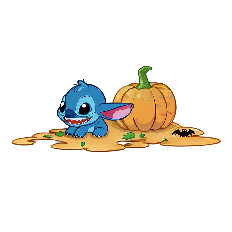 Stitch Halloween A PNG