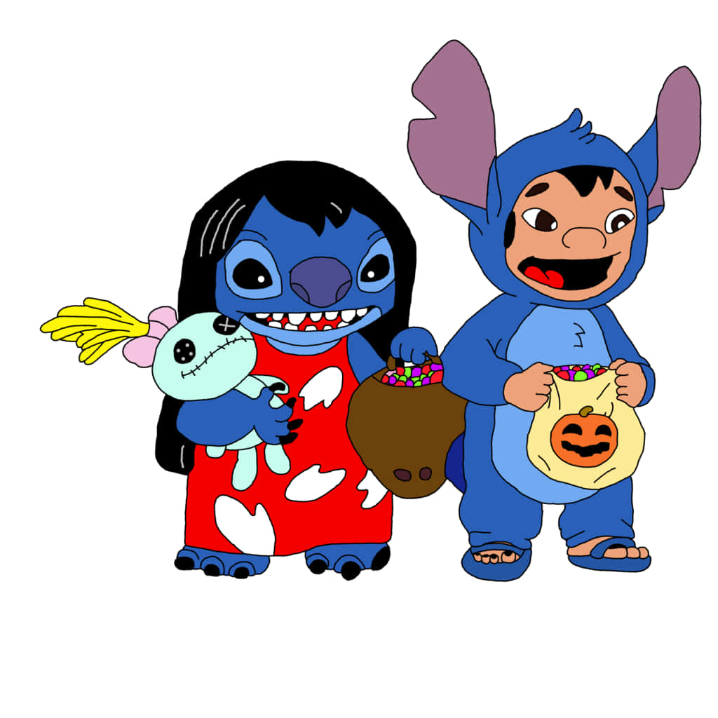 Lilo And Stitch Halloween Cosplays Wallpaper