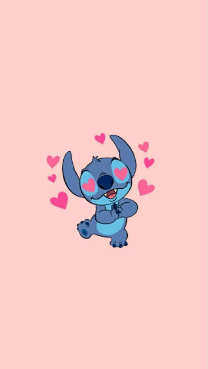 Stitch In Love With Hearts