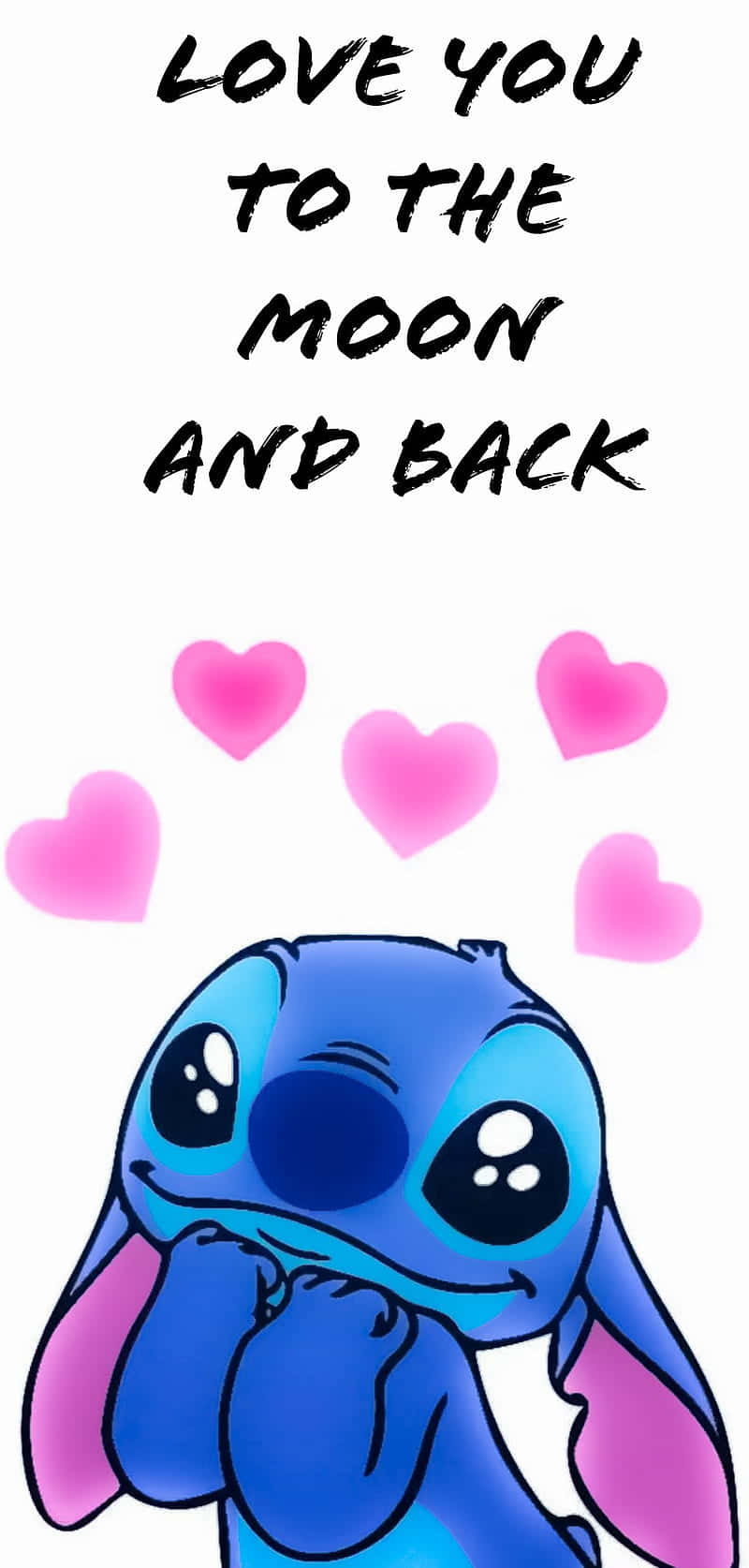 Stitch Love You To The Moon And Back Wallpaper