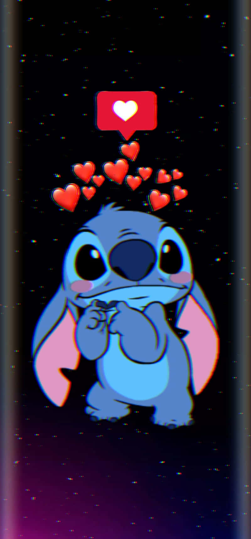 Stitch Overflowing With Love Wallpaper