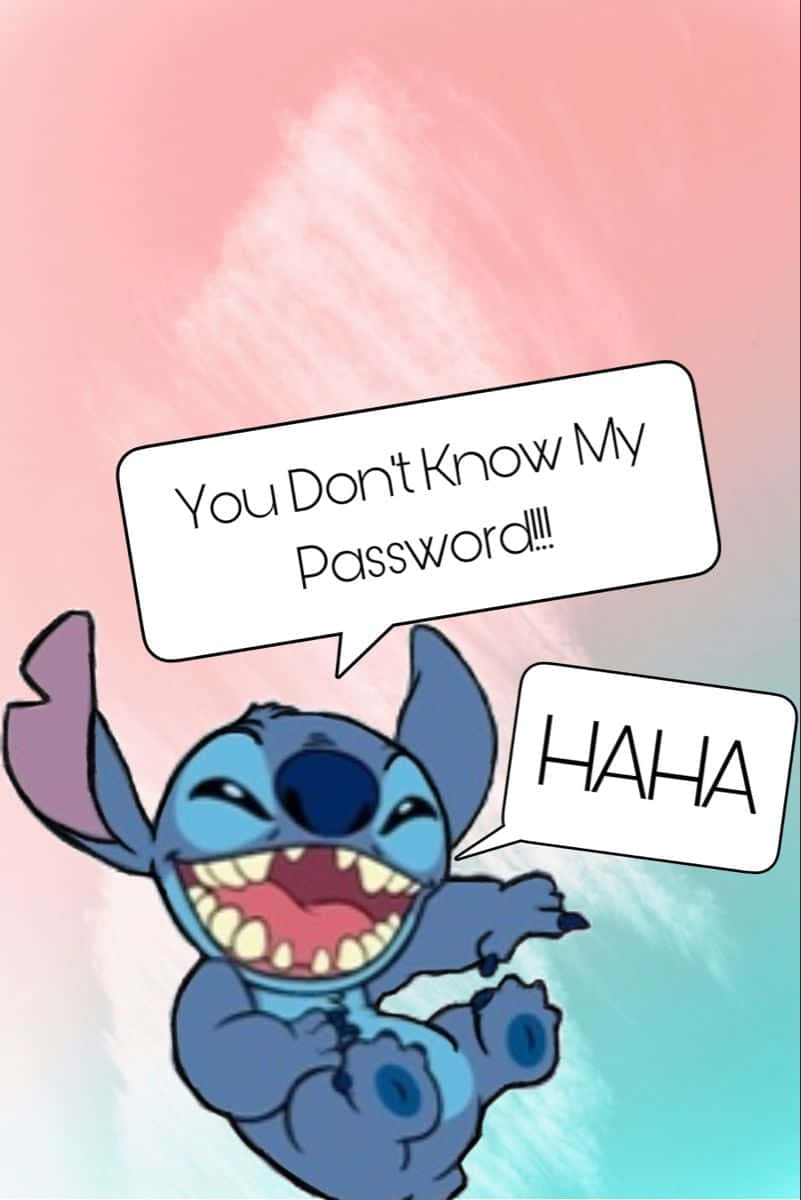 Stitch Password Lock Screen Art Wallpaper