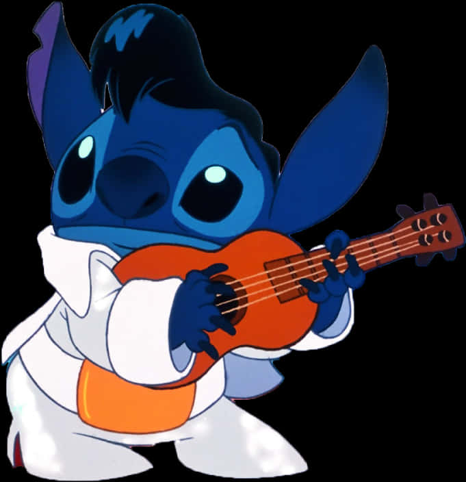 Download Stitch Playing Ukulele | Wallpapers.com