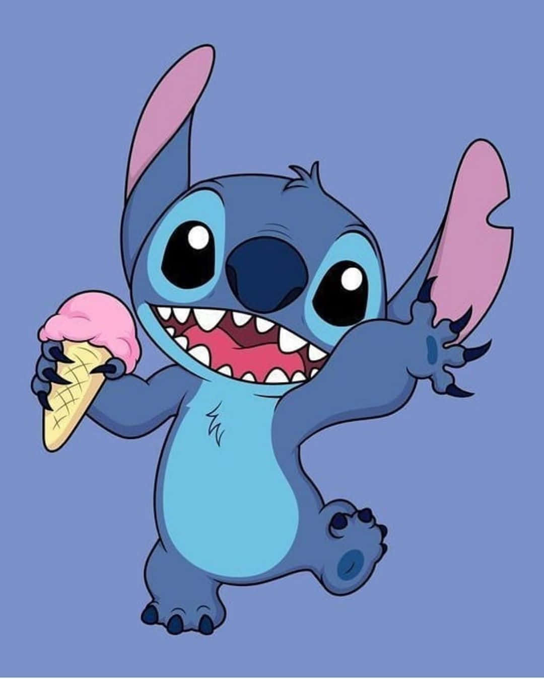 Stitch Holding An Ice Cream Cone