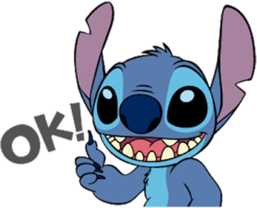 Stitch Thumbs Up O K Sign PNG