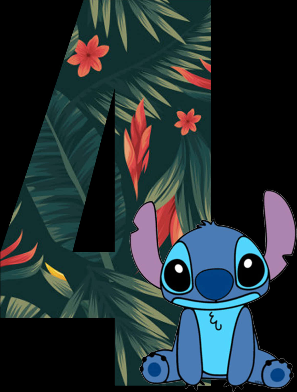 Stitch Tropical Background PNG
