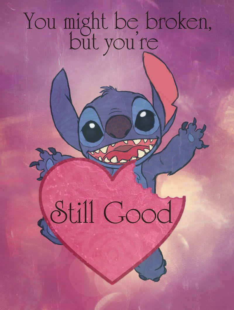 Stitch Valentines Day Encouragement Wallpaper