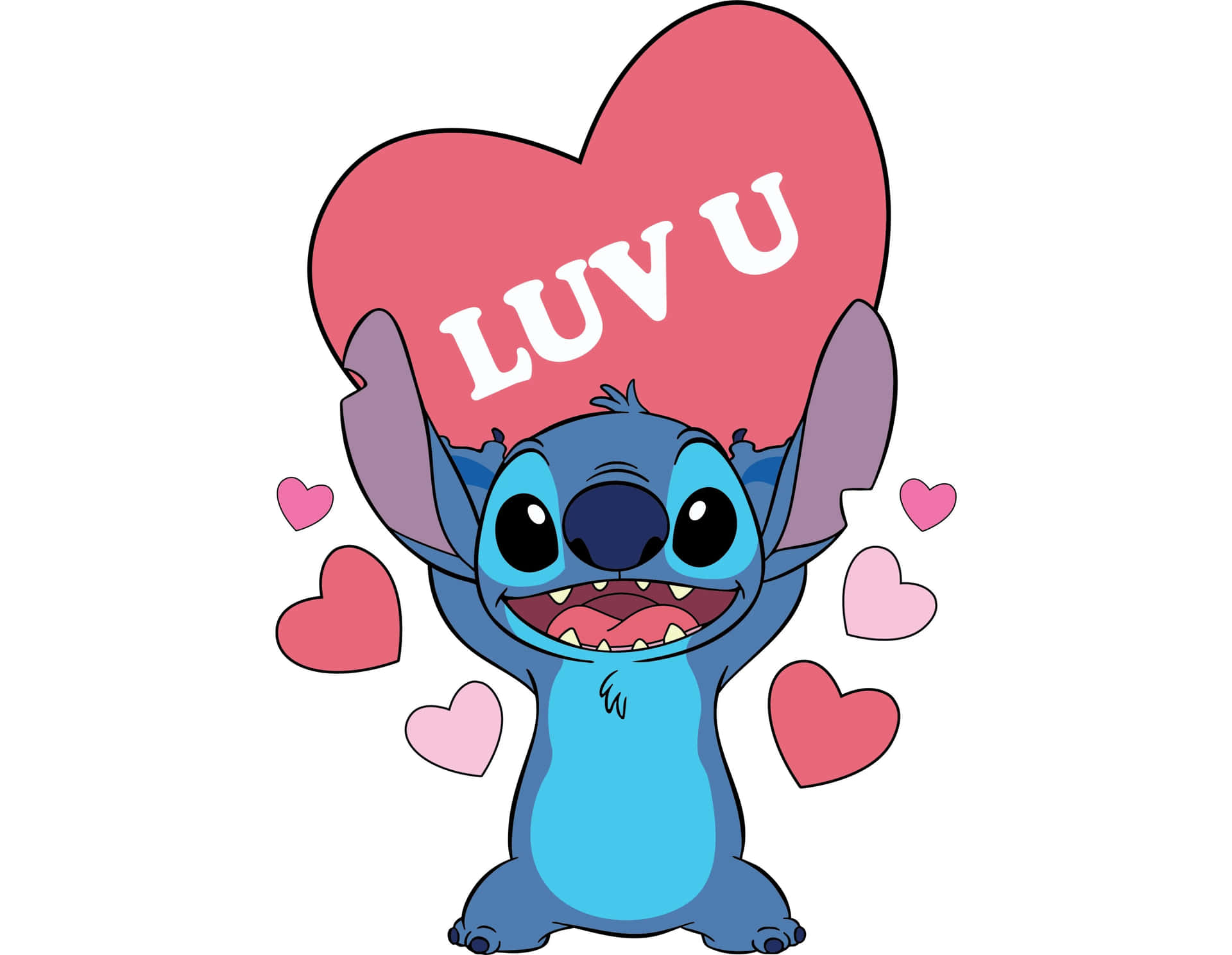 Stitch_ Valentines_ Day_ Love_ Heart Wallpaper