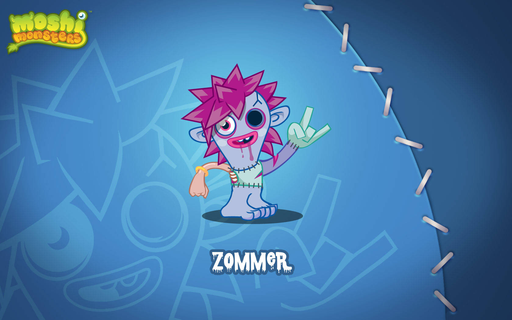 Stitch Zommer Moshi Monsters Wallpaper