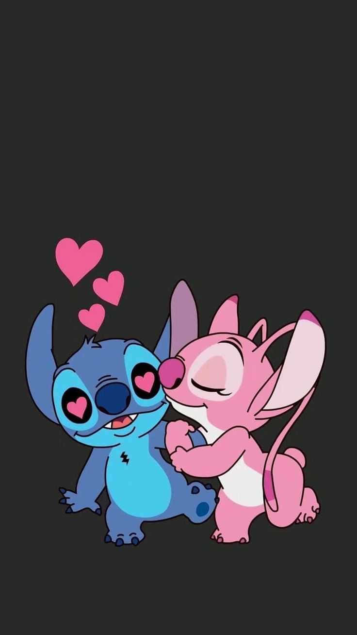 Stitchand Angel Cartoon Love Wallpaper