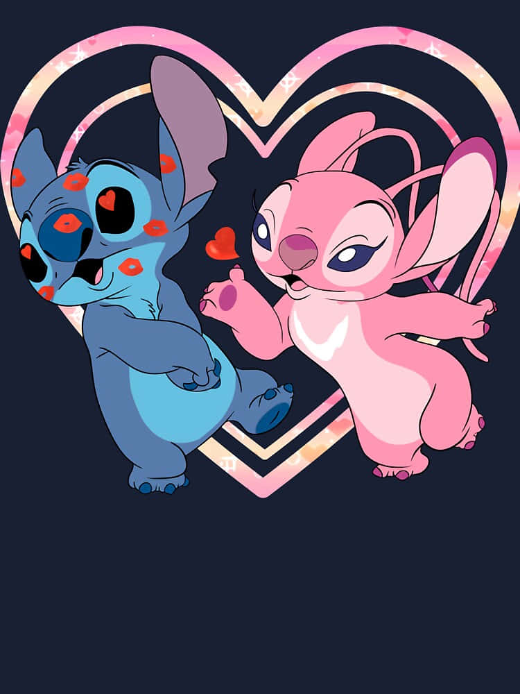 Stitchand Angel Heart Background Wallpaper