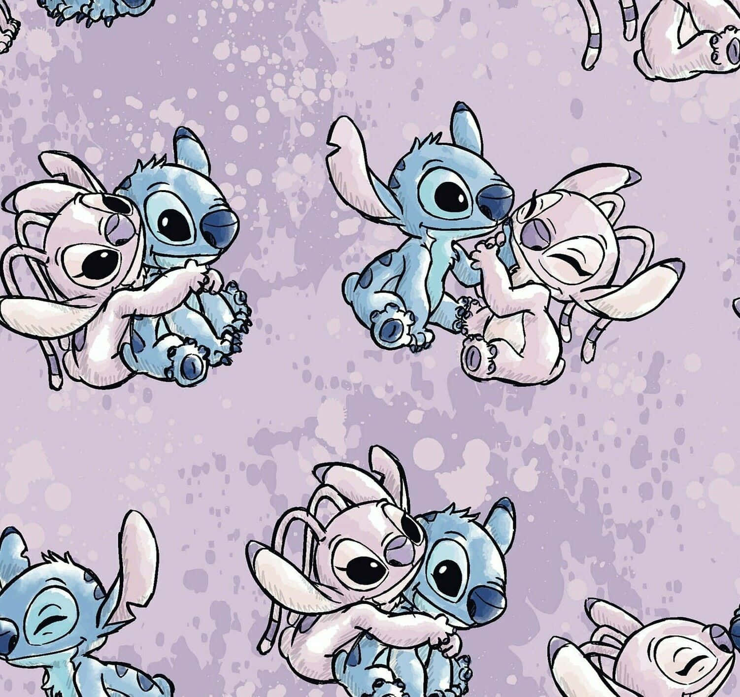 Stitchand Angel Pattern Wallpaper